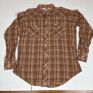 Vintage Denver Westerns Shirt Men's Long Sleeve Pearl Snap Front